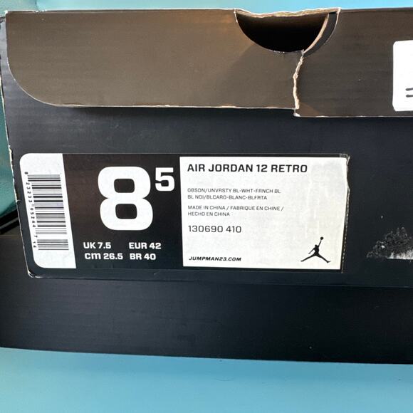 Air Jordan 12 Retro 'Obsidian' 2012 sz m8.5 - Picture 16 of 16